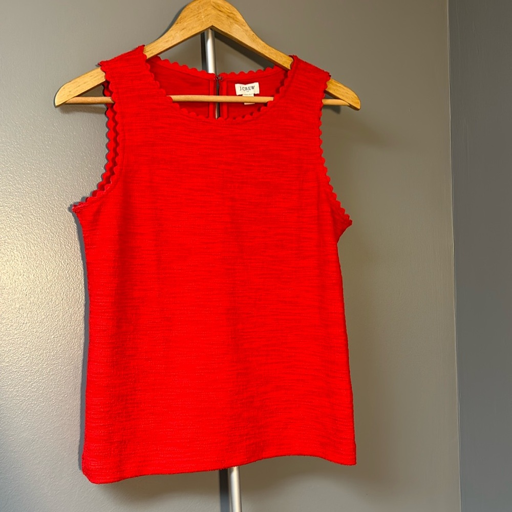 J Crew Crepe Textured Sleeveless Blouse